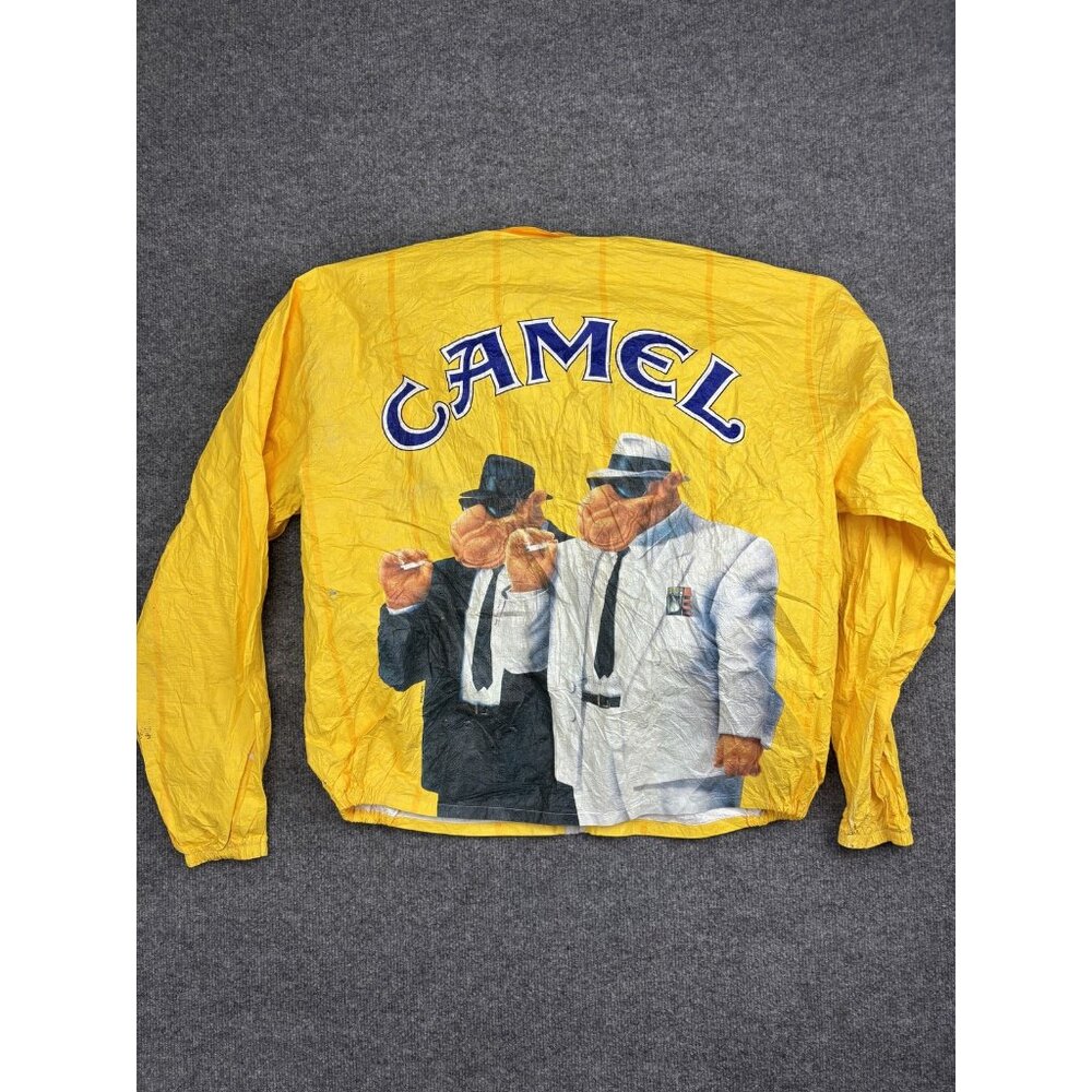 Vintage Camel Jacket Mens XL Yellow Tyvek Blues‎ Brothers Promo Windbreaker 90s